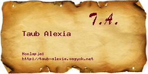 Taub Alexia névjegykártya